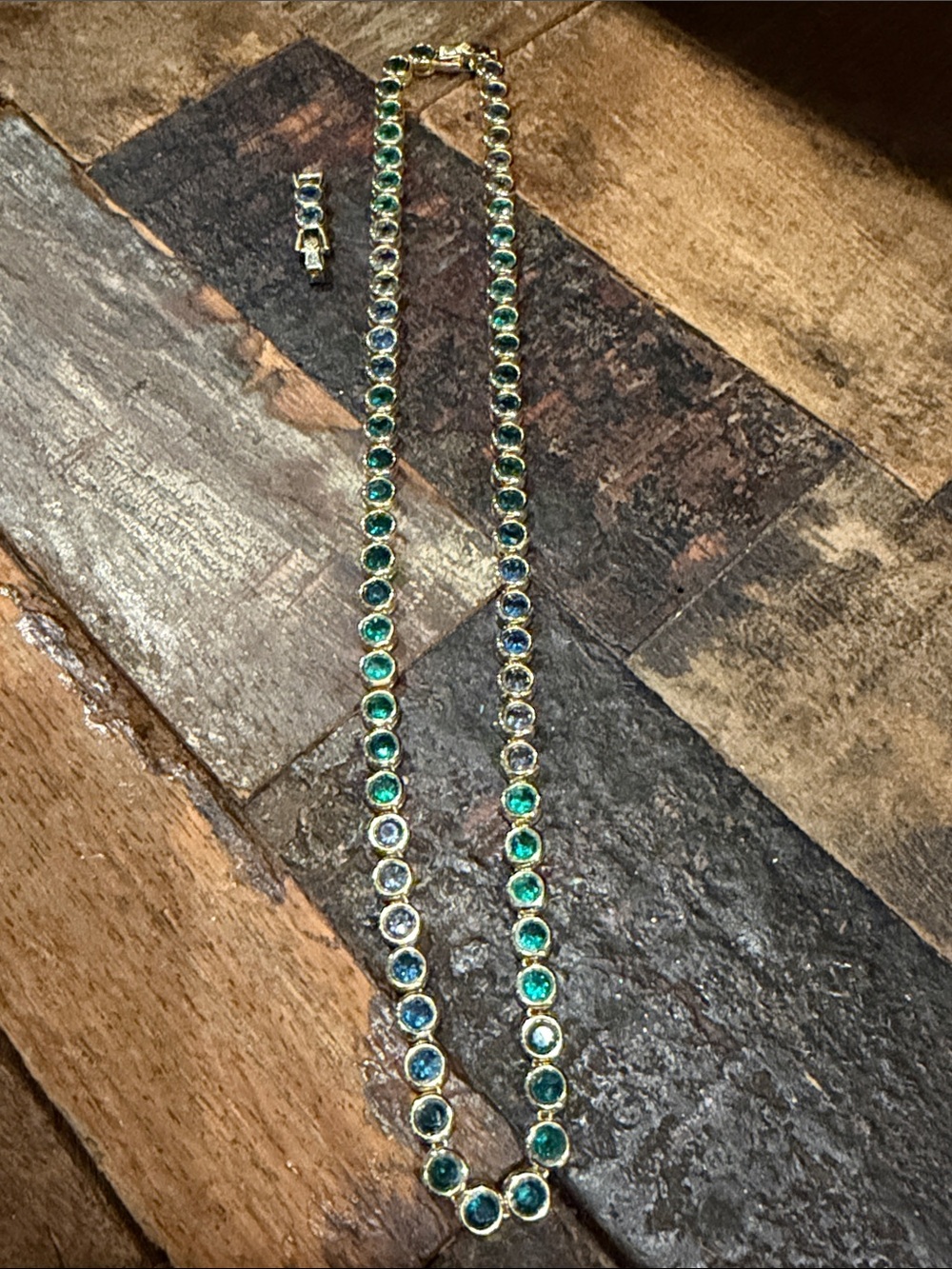 Kendra Scott Gold Tone Necklace with Multicolored Bezel Set Stones, Preloved